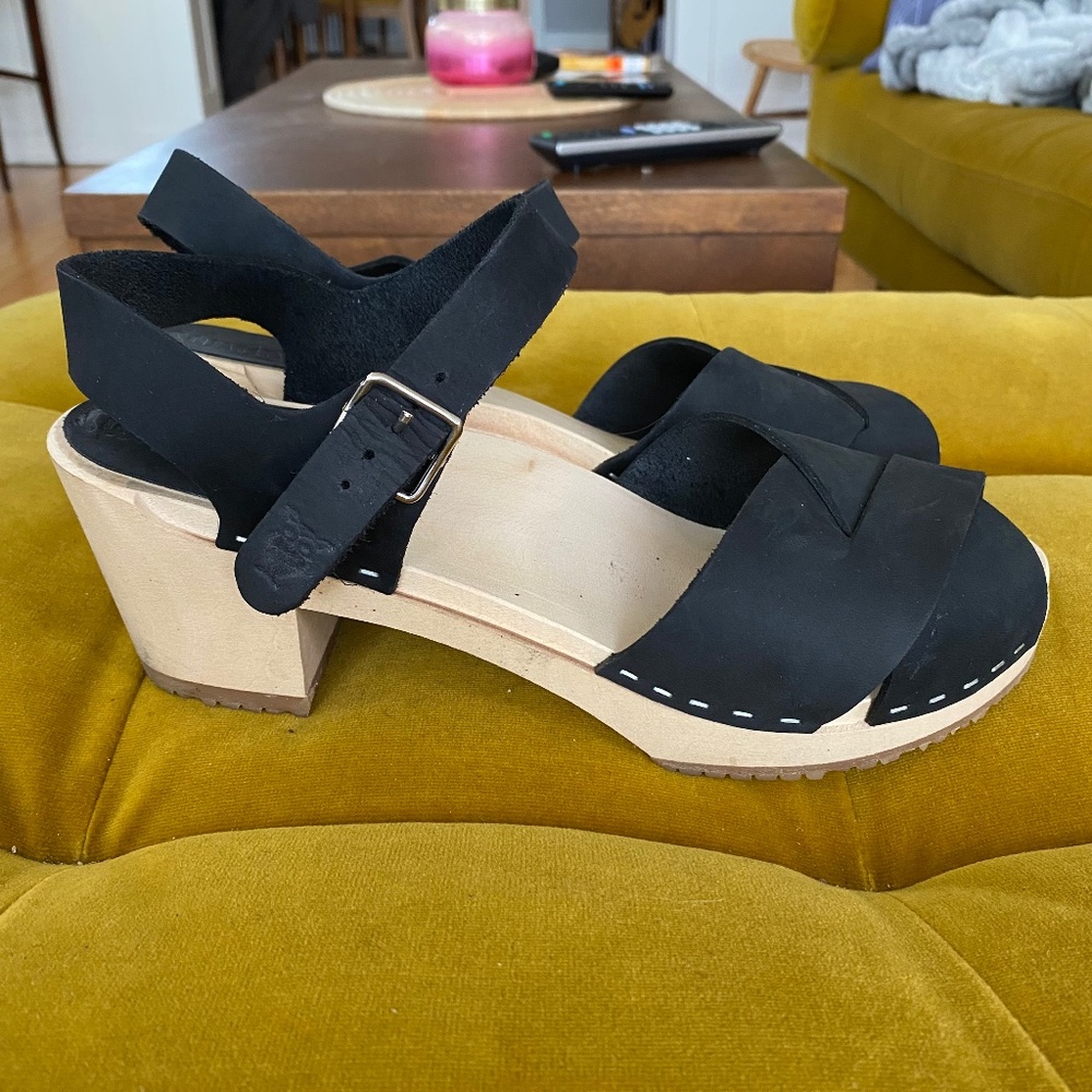 Swedish Hasbeens Clog Sandals - Size 41